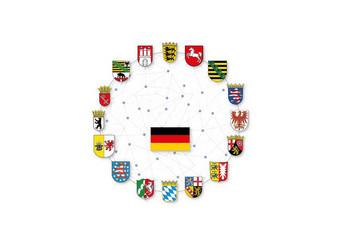 Deutschland Bundesländer - Flagge und Wappen