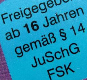 DVD mit Hinweis der Freiwilligen Selbstkontrolle (Symbolbild); Bild: dpa