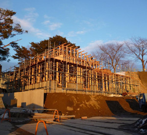Errichtung des Kindergartens in Osawa; Bild: rlp