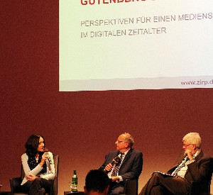 Diskussion bei der Zirp-Veranstaltung "Gutenberg digital"; Bild: ZIRP