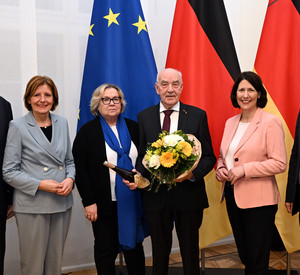 Malu Dreyer und Daniela Schmitt - Verabschiedung Norbert Schindler.