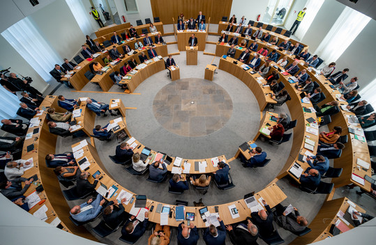 Erste Sitzung im neuen Landtag.