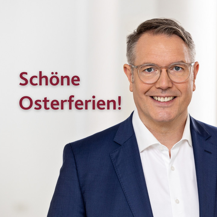 Ministerpräsident Alexander Schweitzer wünscht schöne Osterferien