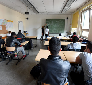 Schüler in einer Berufsschule
