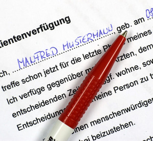 Patientenverfügung; Bild: dpa