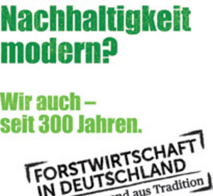 Logo der Kampagne "300 Jahre Nachhaltigkeit"; Bild: Forstwirtschaftsrat Deutschland