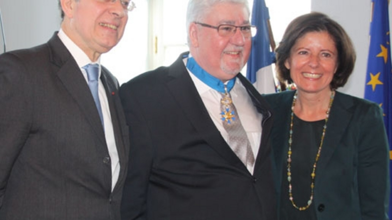 Botschafter Gourdault-Montagne, Landtagspräsident Mertes, Ministerpräsidentin Dreyer (v.l.); Bild: Landtag rlp