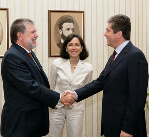 Ministerpräsident Beck mit Staatspräsident Parvanov; Bild: Nicolov