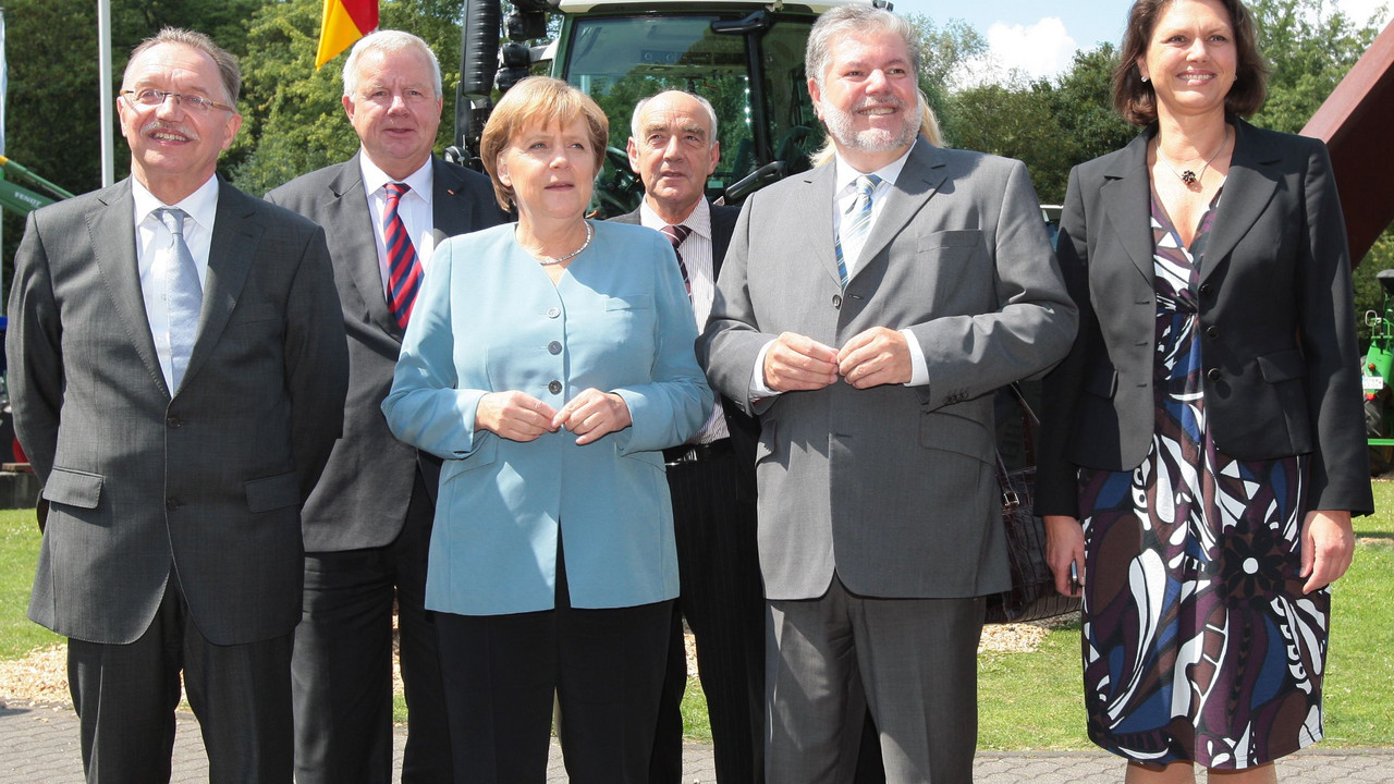 Merkel und Beck beim deutschen Bauerntag; Bild: Piel