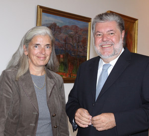 Generalsekretärin Pfeiffer-Poensgen und Ministerpräsident Beck; Bild: Sämmer