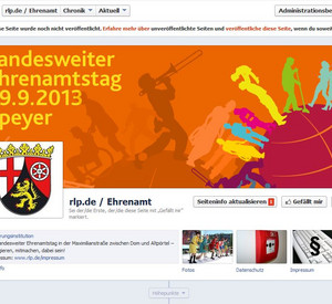 Screenshot des Facebook-Auftritts; Bild: rlp
