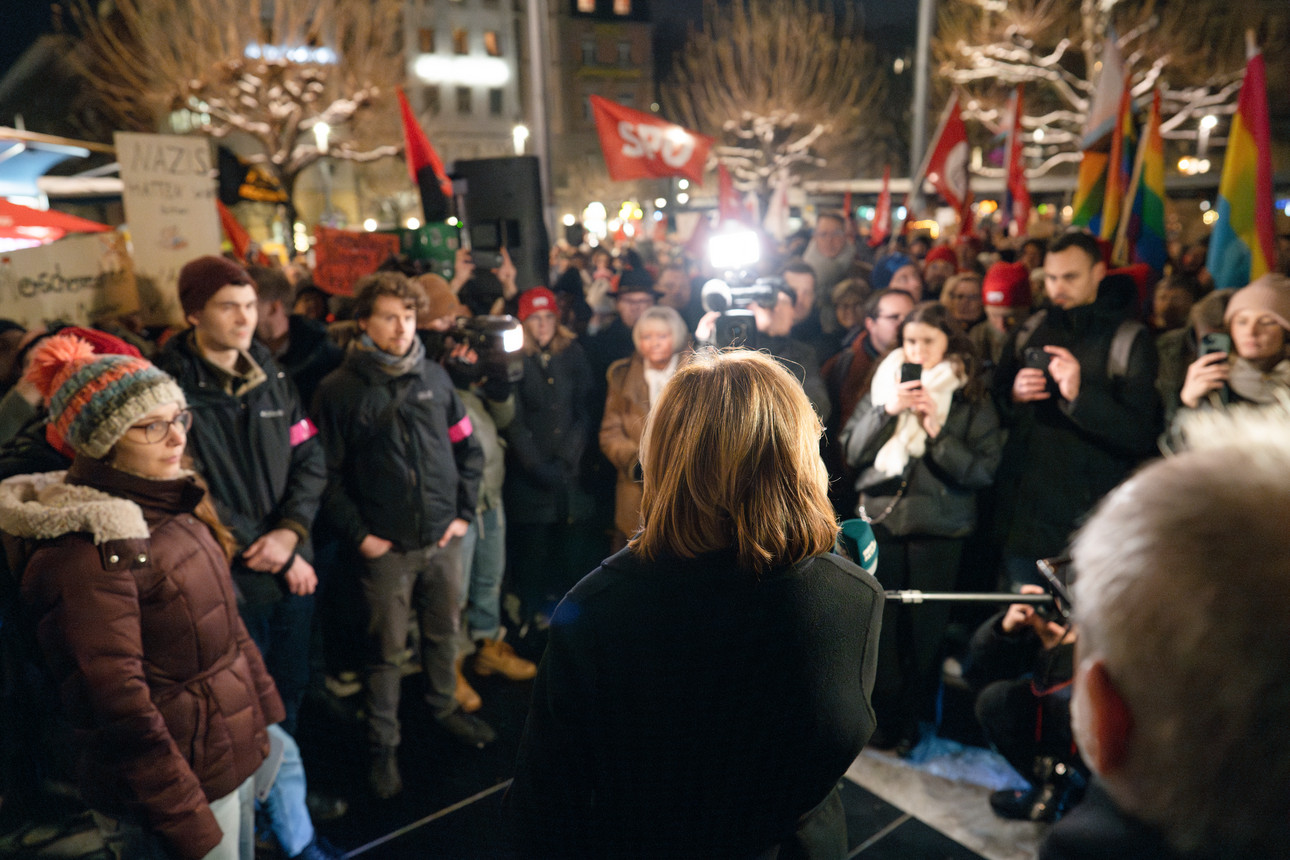 Zeichen gegen Rechts. Demo in Mainz.