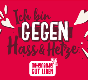 Statement-Sticker: Ich bin gegen Hass und Hetze