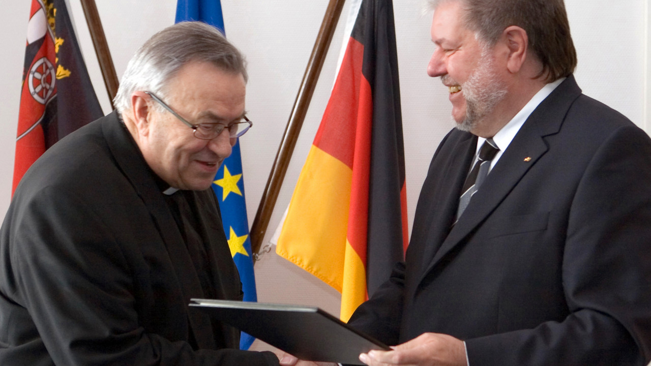 Kardinal Lehmann und Kurt Beck;  Bild: Stk Archiv