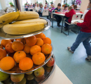 Gesundes Essen in der Schule; Bild: dpa