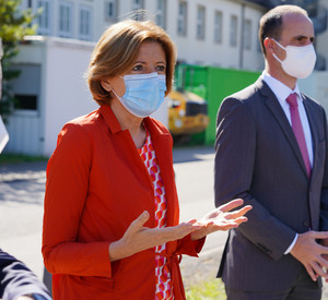 Ministerpräsidentin Malu Dreyer und Gesundheitsminister Clemens Hoch