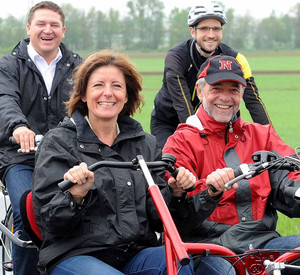 Ministerpräsidentin Malu Dreyer beim RheinRadeln; Bilder: Schäfer / © Staatskanzlei RLP