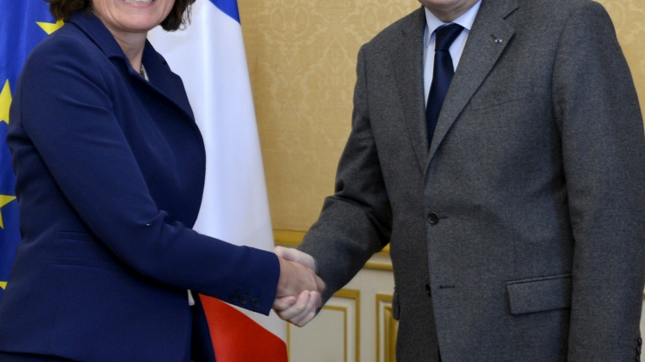 Ministerpräsidentin Malu Dreyer mit Premierminister Jean-Marc Ayrault; Bild: Grillot / © Staatskanzlei