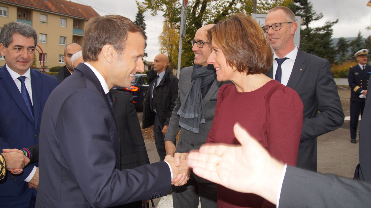 Ministerpräsidentin Malu Dreyer trifft Frankreichs Präsident Emmanuel Macron im November 2017