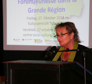 Irene Alt beim Jugendforum; Bild: ADD Trier
