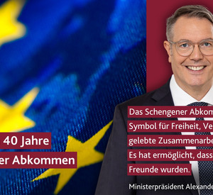 Ministerpräsident Alexander Schweitzer zu 40 Jahre Schengen