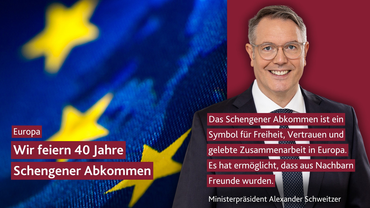 Ministerpräsident Alexander Schweitzer zu 40 Jahre Schengen