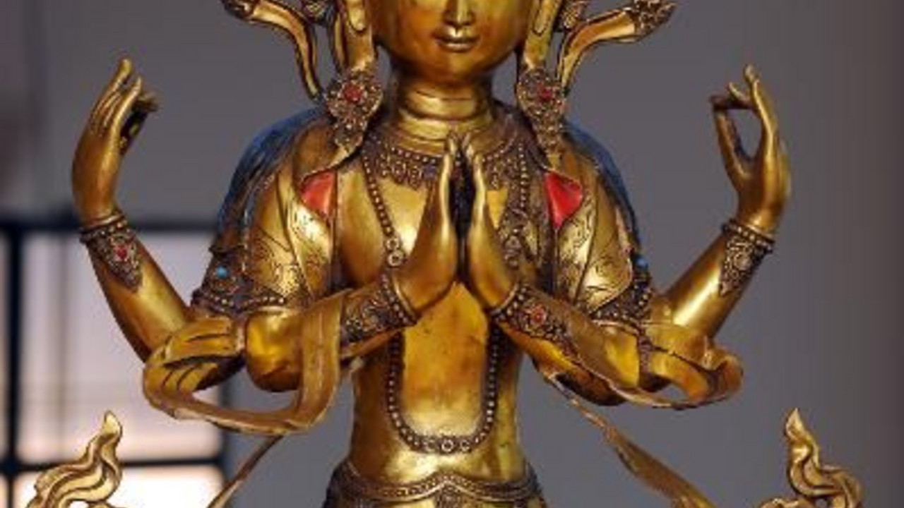 Buddha-Statue aus dem Buddha-Haus in Traben- Trarbach; Bild: dpa