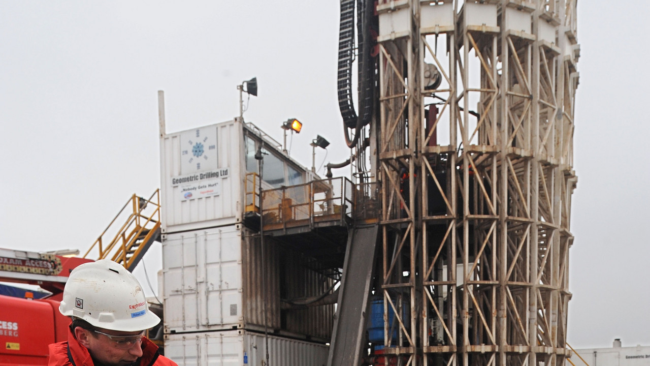 Fracking bei der Förderung von Erdgas; Bild: dpa