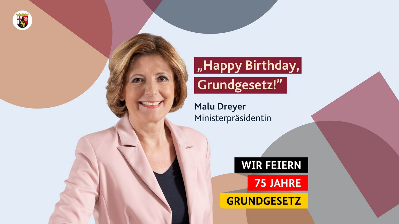 Ministerpräsidentin Malu Dreyer: Happy Birthday, Grundgesetz!