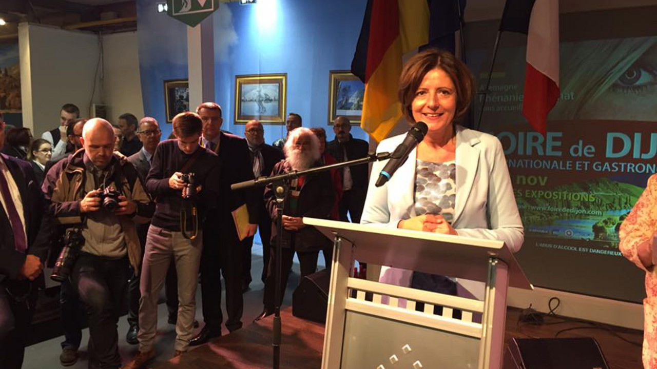 Ministerpräsidentin Malu Dreyer hat in Dijon die Gastronomiemesse eröffnet.