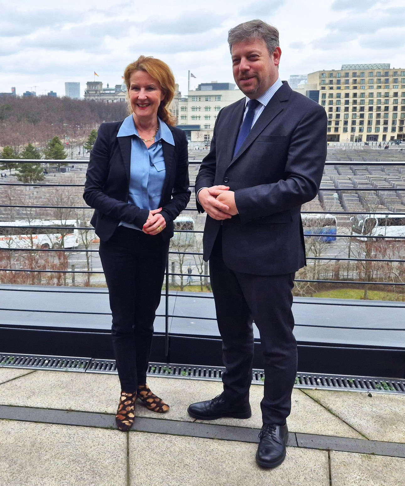 Antrittsbesuch belgischer Botschafter S.E. Piet Heirbaut bei Heike Raab in Berlin