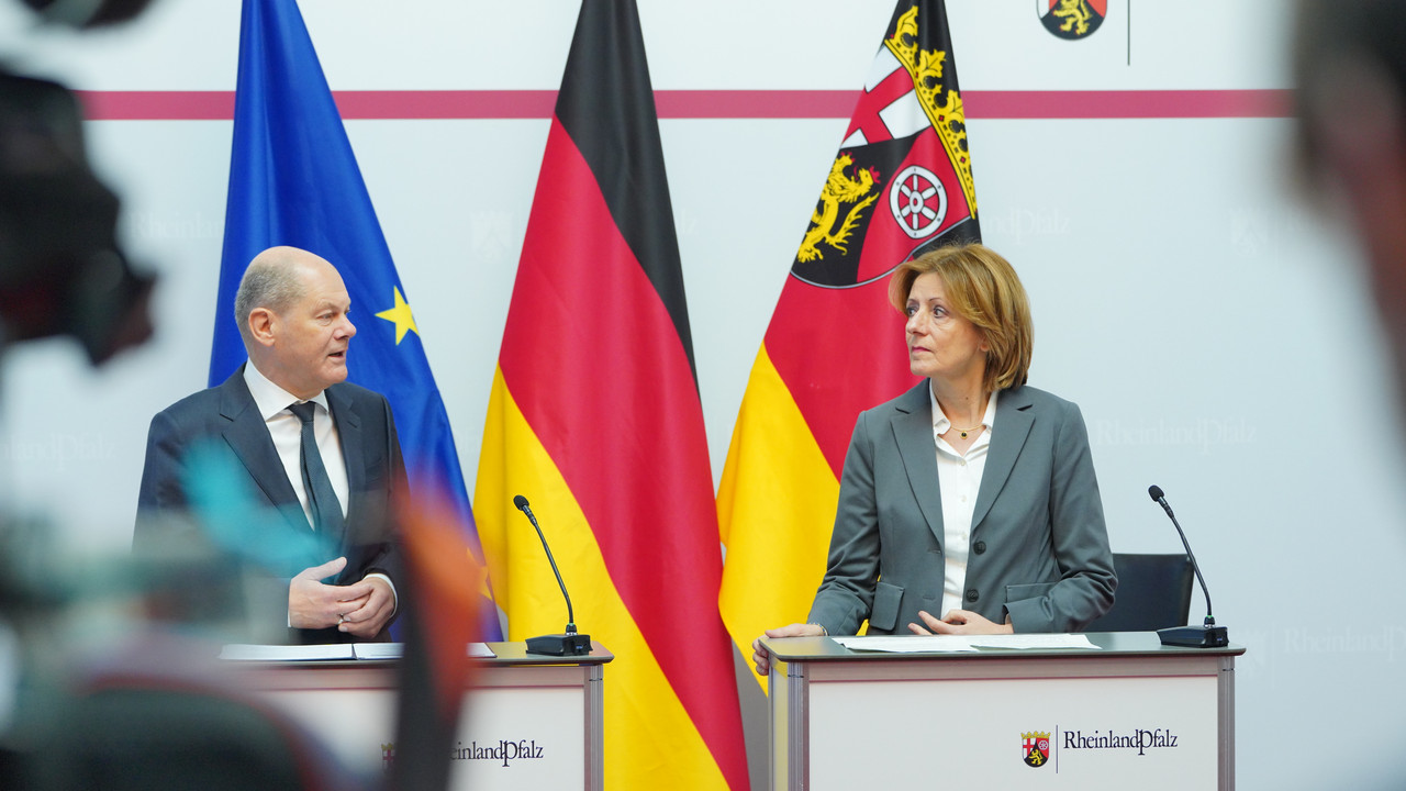 Ministerpräsidentin Malu Dreyer und Bundeskanzler Olaf Scholz