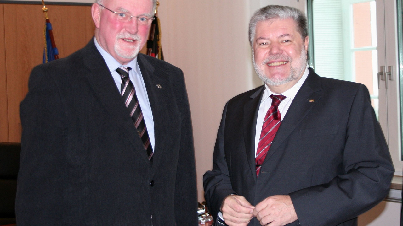 Präses Oelschläger und Ministerpräsident Beck; Bild: Hoffmann