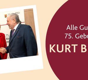 Ministerpräsidentin Malu Dreyer gratuliert Kurt Beck zum 75. Geburtstag