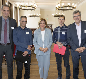 Ministerpräsidentin Malu Dreyer, Prof. Dr. Yossi David, Prof. Dr. Baruch Shomron