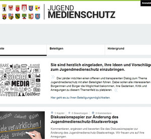 Screenshot Jugendmedienschutz-Seite