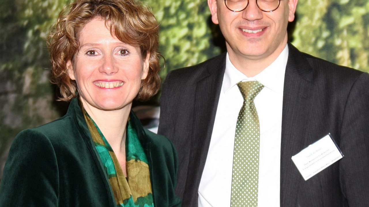 Die Landeswirtschaftsminister Eveline Lemke und Tarek Al-Wazir auf der ITB; Bild: Godehard Juraschek / © Rheinland-Pfalz Tourismus
