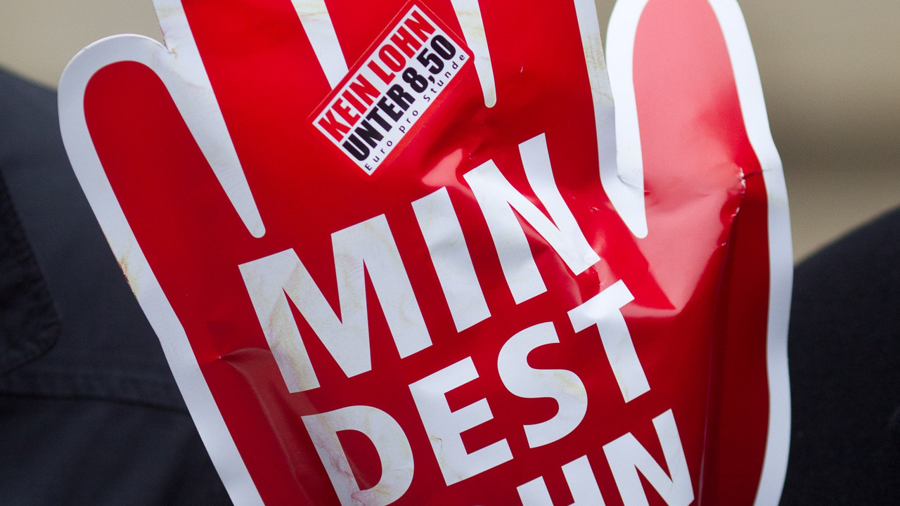 Forderung nach Mindestlohn; Bild: dpa