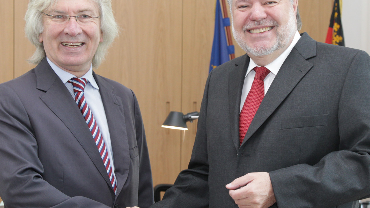 Botschafter Karslıoğlu und Ministerpräsident Beck; Bild: Sämmer
