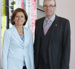 Ministerpräsidentin Malu Dreyer trifft Michael Horper, den Präsidenten des Bauern- und Winzerverbandes Rheinland-Nassau; Bild: Saemmer / © Staatskanzlei RLP