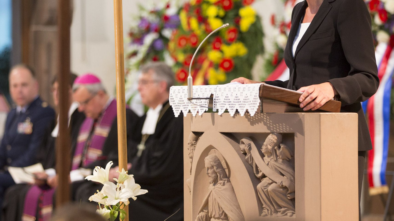 Ministerpräsidentin Malu Dreyer im Gedenkgottesdienst; Bild: Reiner Voß