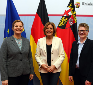 Ministerpräsidentin Malu Dreyer, Sabrina Kunz, Steffi Loth