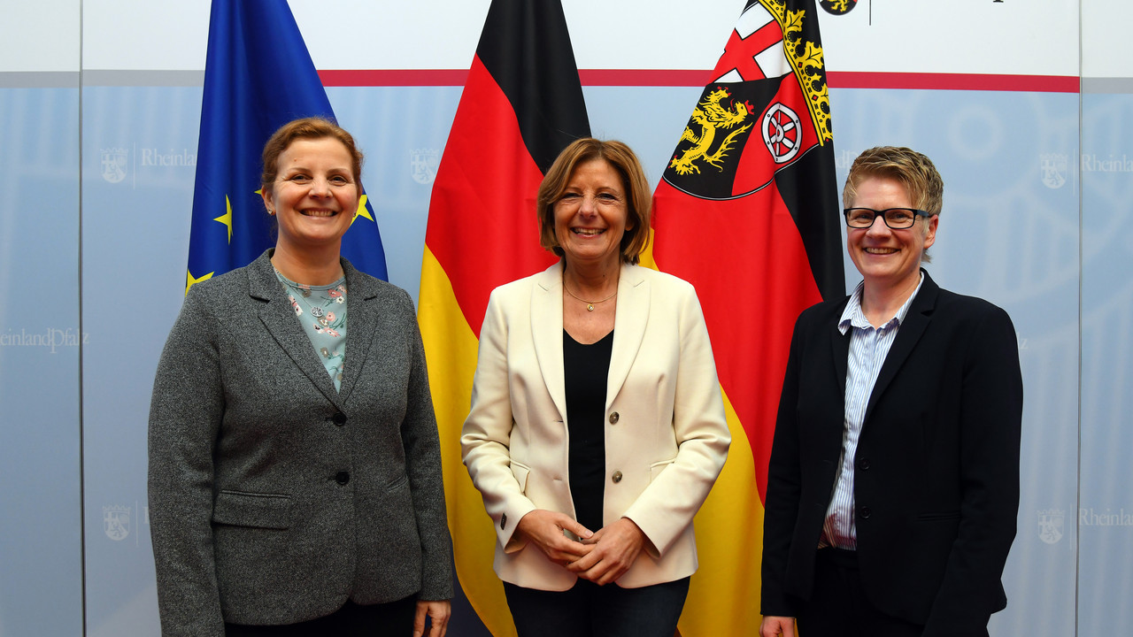 Ministerpräsidentin Malu Dreyer, Sabrina Kunz, Steffi Loth