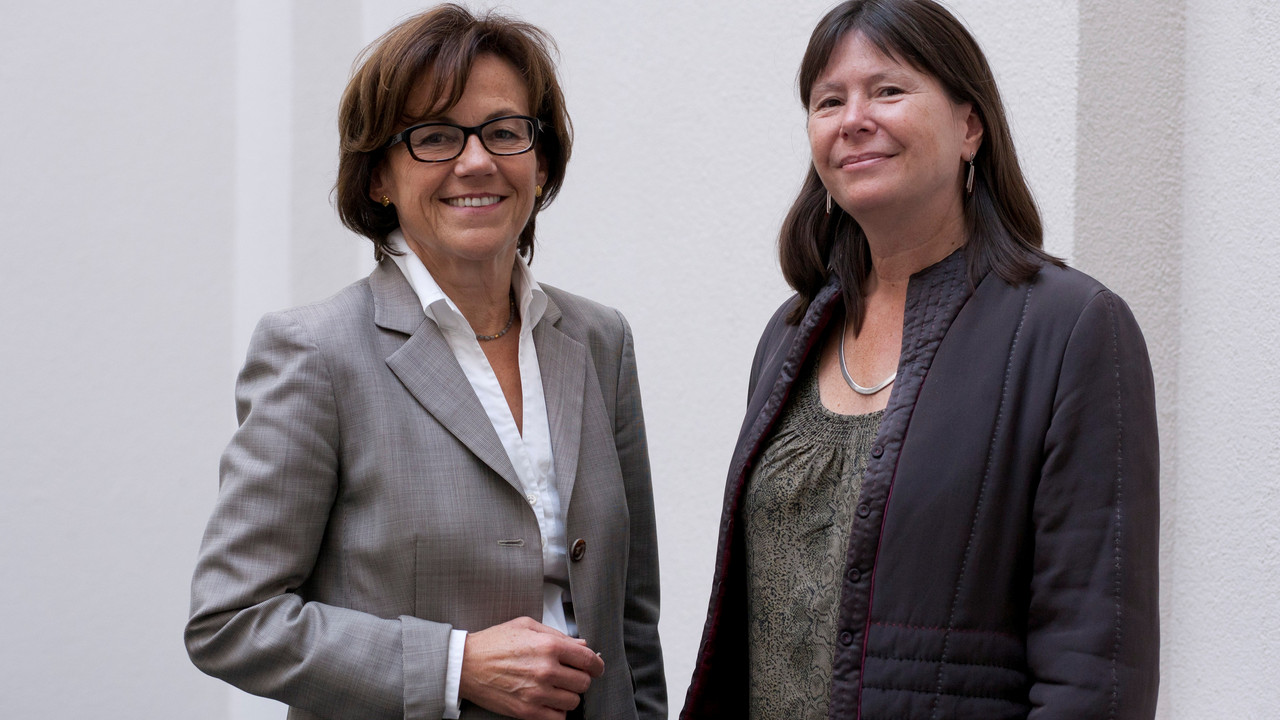 Staatsministerinnen Margit Conrad und Ulrike Höfken; Bild: Landesvertretung RLP
